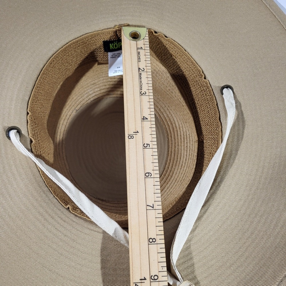 Koppen Wide Brim Straw Hat S/M Unisex Outdoor Sun with Chin Strap - Picture 10 of 10